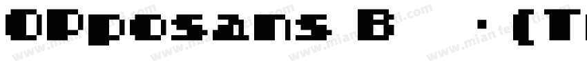 OPposans B 常规(TrueType) (western)字体转换
